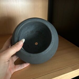 Black Stone Planter Pot